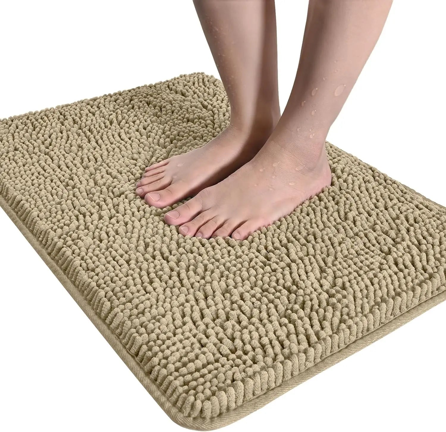 Bath Mat Luxury Bathroom Rug Shaggy Inch, Washable Slip Bath