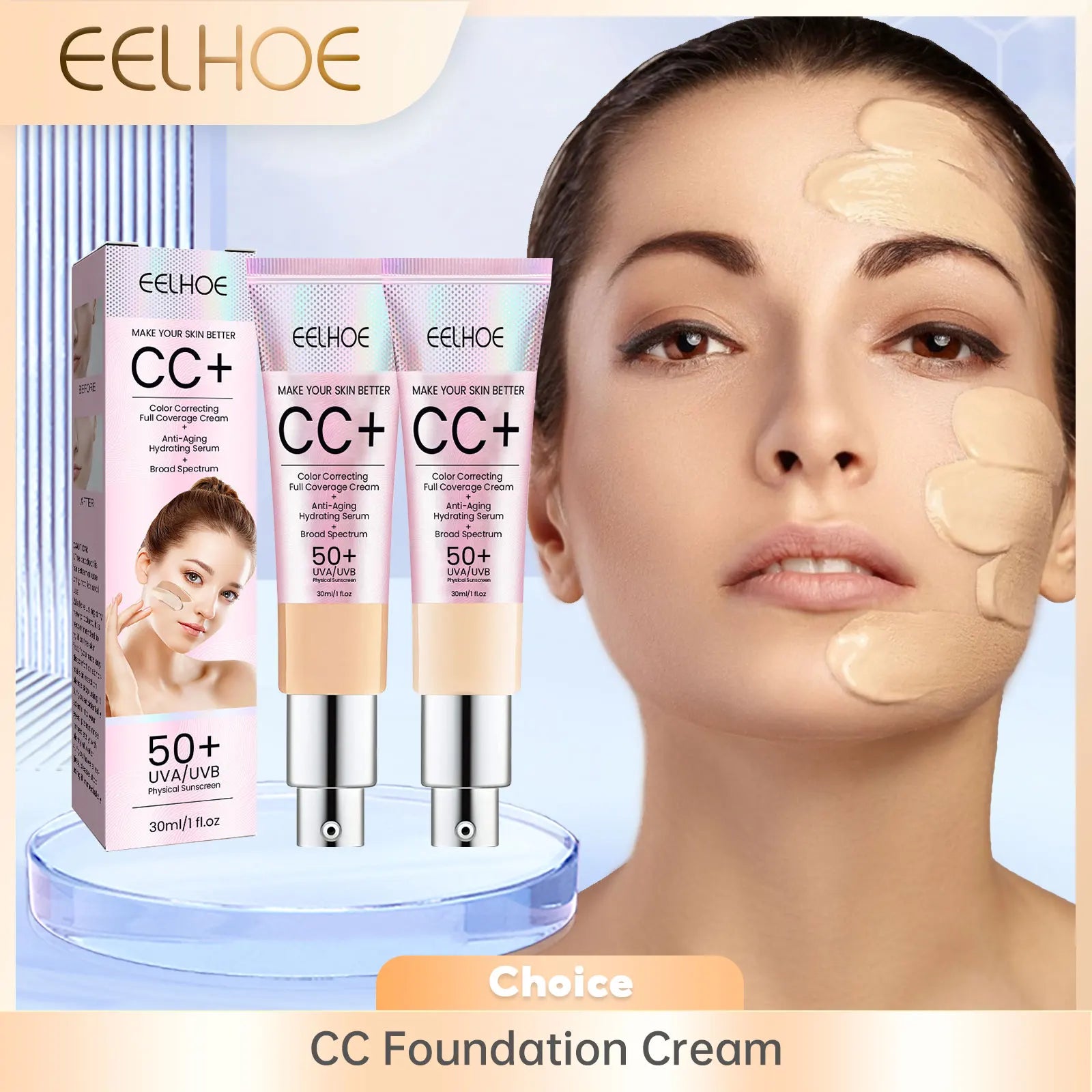 CC Foundation Cream Natural Moisturizing Brightening in USA