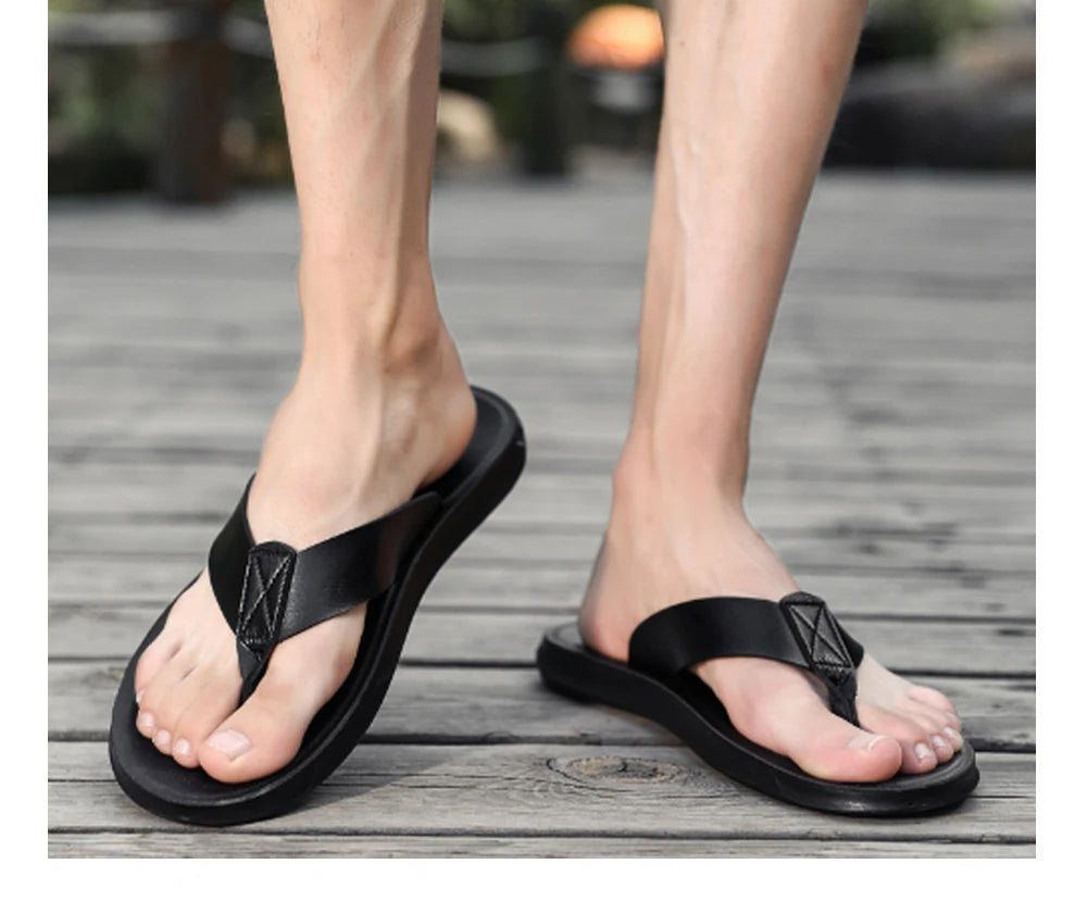 Men's slippers outdoor beach flip-flopscasual slippers in USA