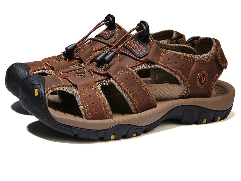 Summer Men Sandals Leather Mens Casual Shoes in USA