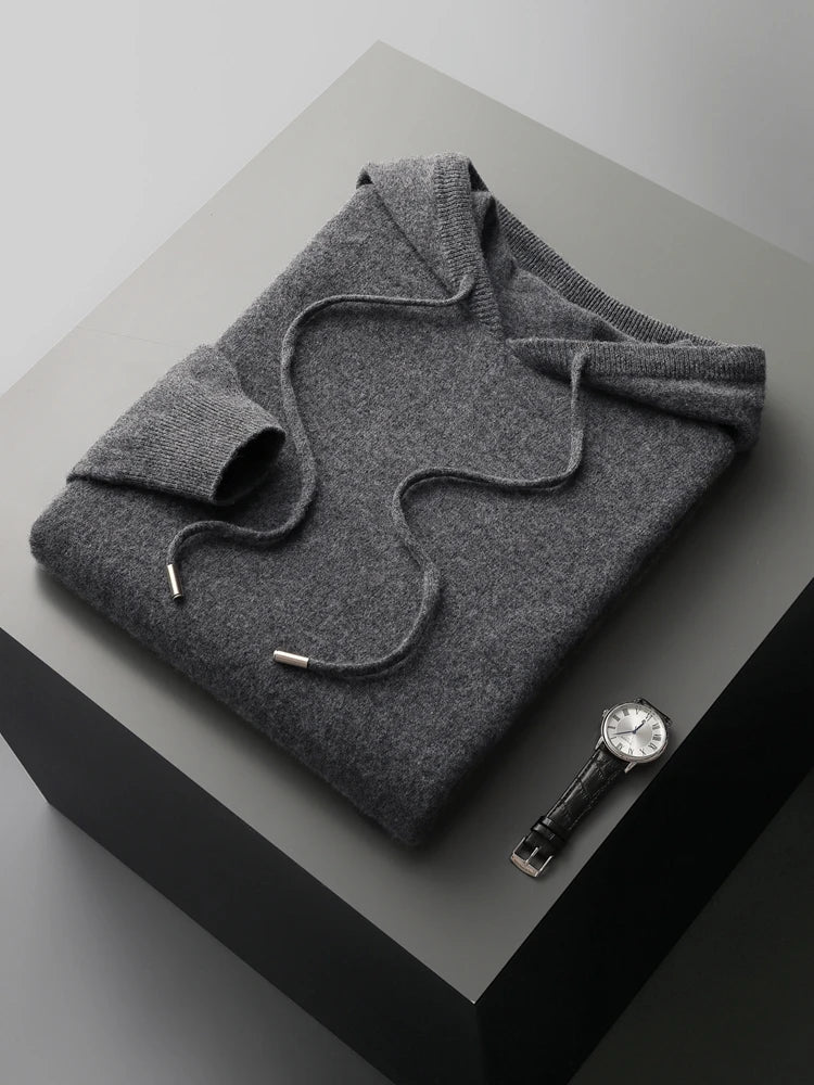 New Autumn Winter Men's Cashmere Hoodie Sweater IN USA.