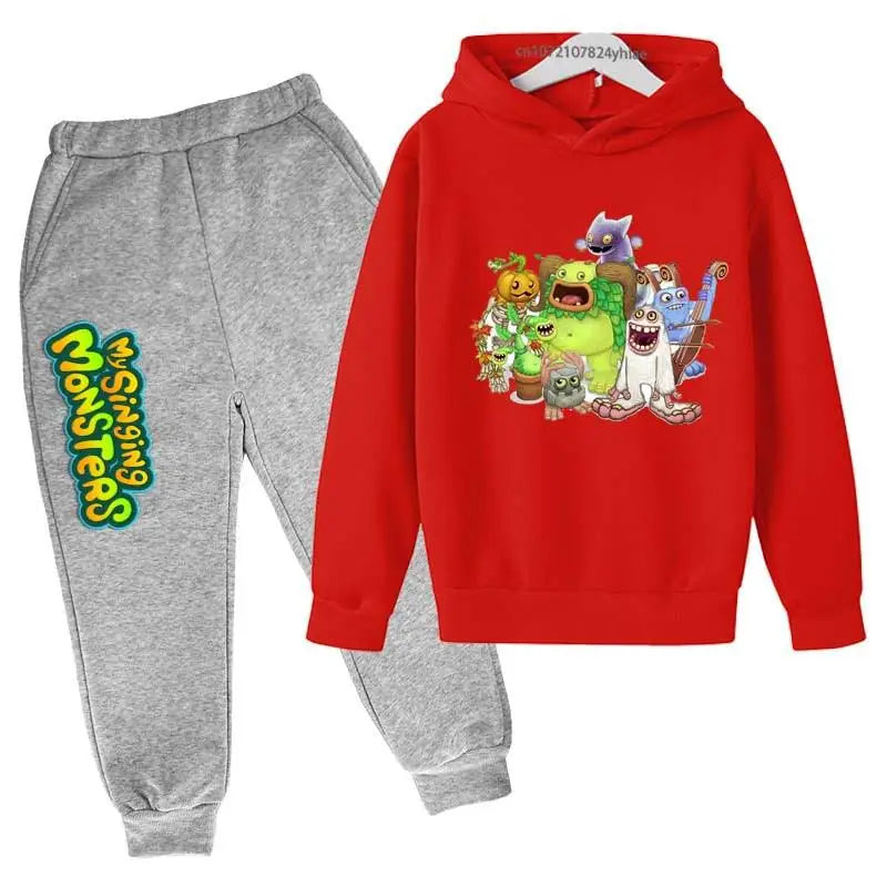 My Singing Monsters Kids Spring Autumn Cute Casual Hoodie+Pants in USA