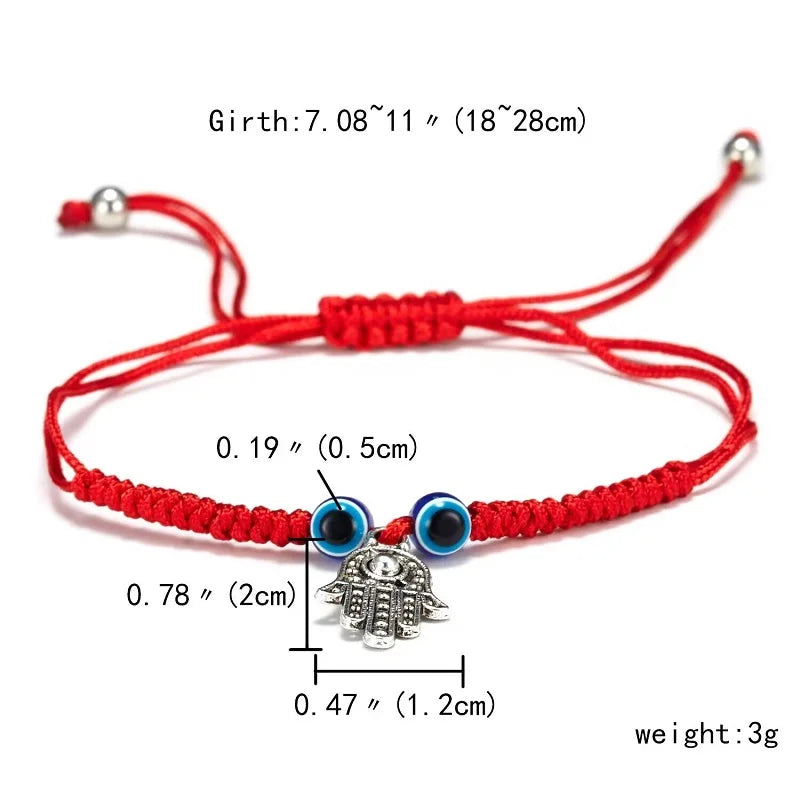 Classic Red String Bracelets Turkish Evil Eye Braided Rope in USA.