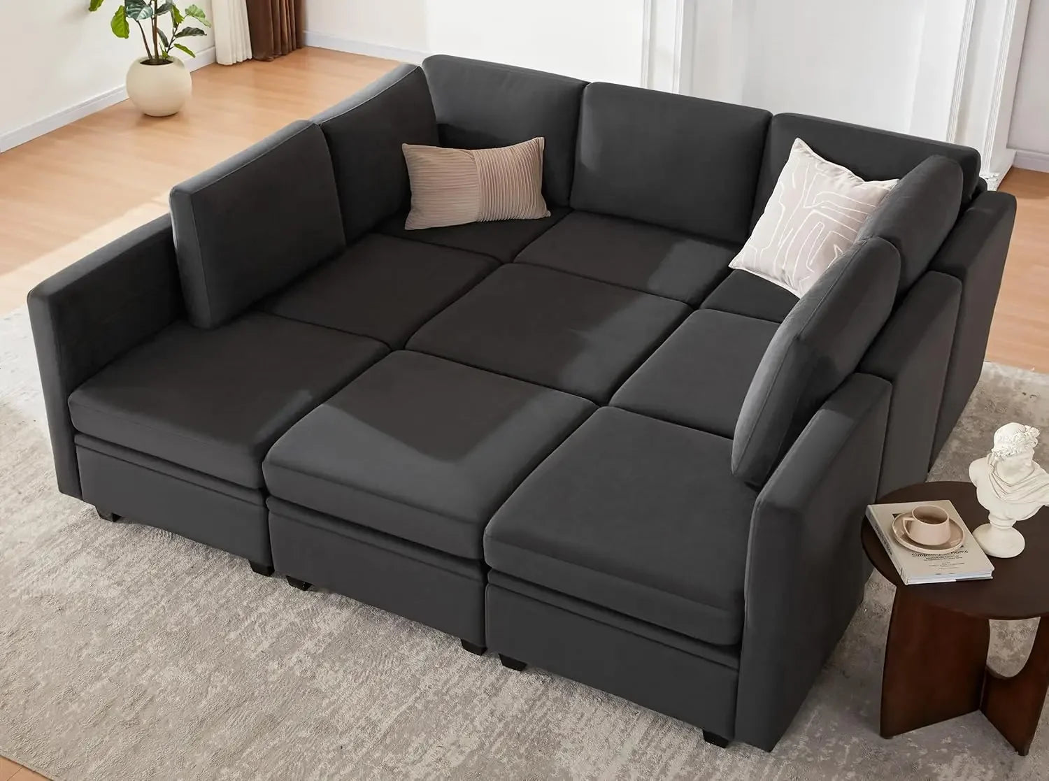 Modular Sectional Sleeper Sofa, Sectional Couch Reversible IN USA.