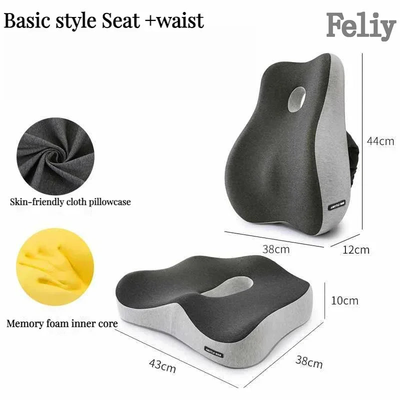 Memory Foam Office Chair Cushion Car Seat Support Waist