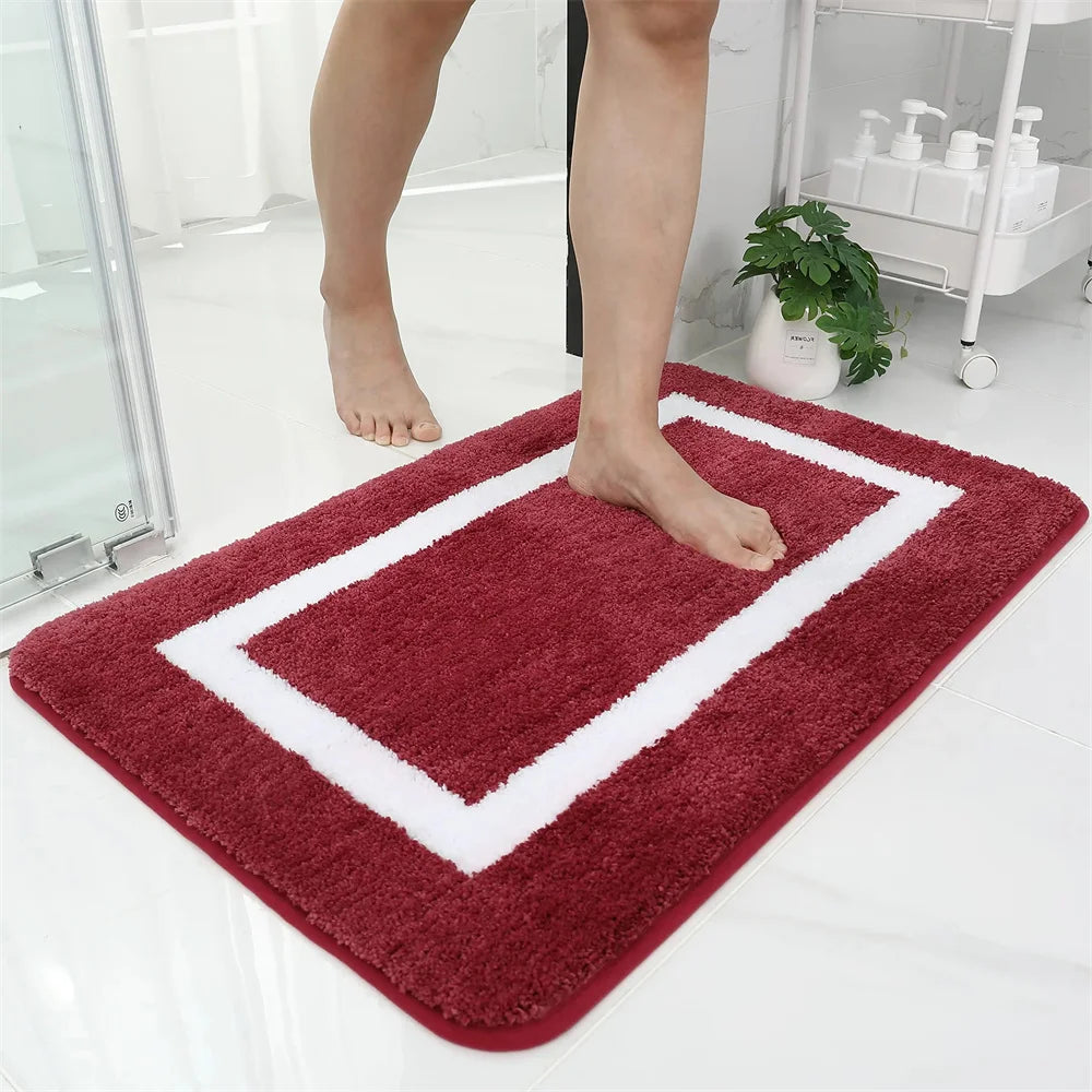 Olanly Soft Bathroom Plush Rug Absorbent Quick Dry Bath Mat