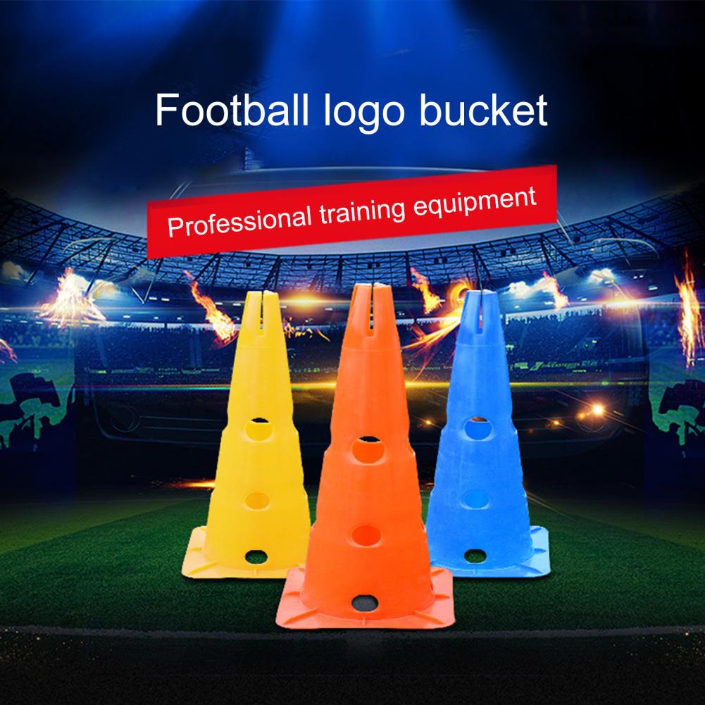 Soccer Training Cone Hole Design Bright Color Resilient Anti-cracking 