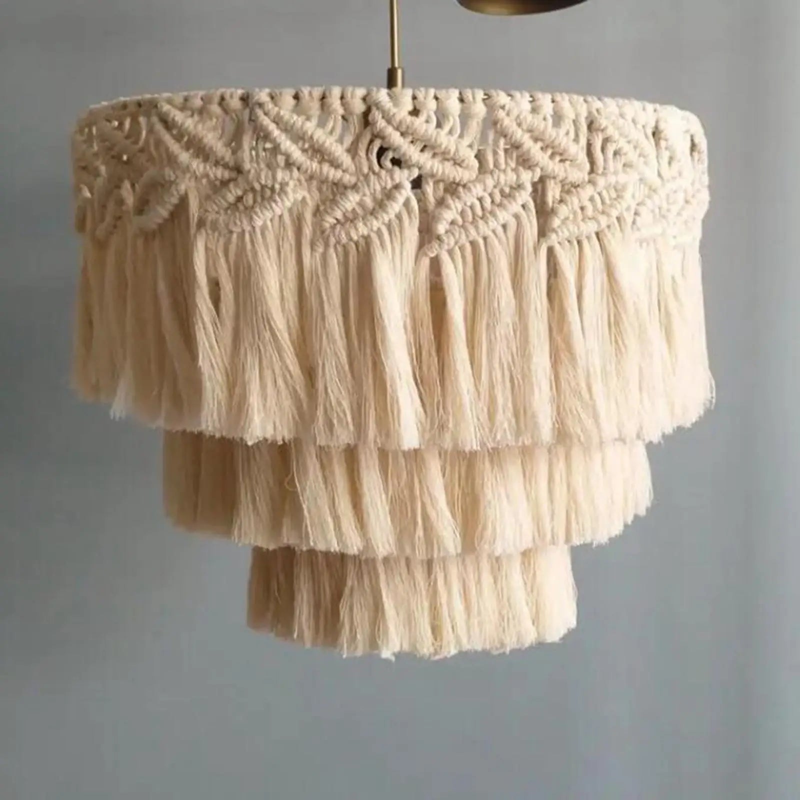 Macrame Lamp Shade Lampshade Hanging Light Cover IN USA.