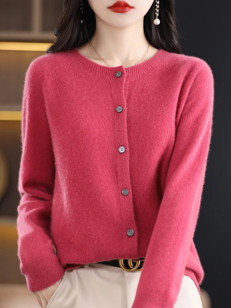 Merino Wool Sweaters Cashmere Cardigan Spring Autumn in USA