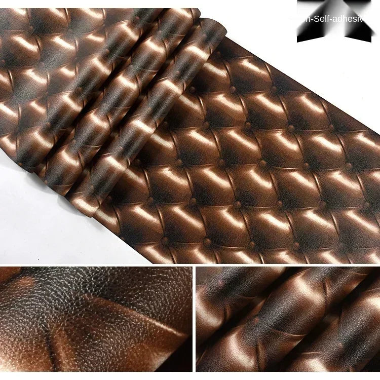 Luxury European-Style 3D Imitation Leather Soft Wallpaper TV in USA.