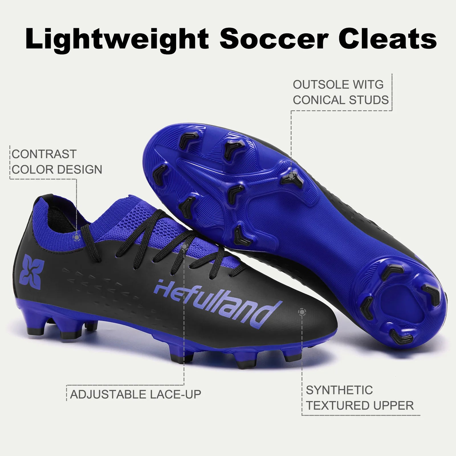 Men's Soccer Cleats Professional Breathable Outdoor Athletic Training 