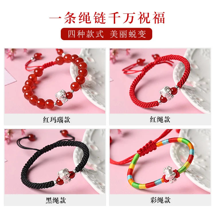 Sterling Silver Red Rope for Women and Men Korean Version in USA.