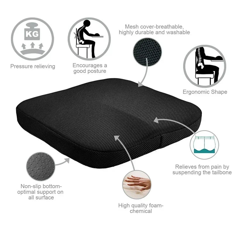 Cushion Non-Slip Orthopedic Memory Foam Coccyx Cushion in USA