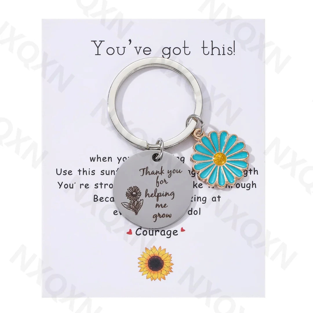 Thank you helping me grow Steel Plate Keychain in USA