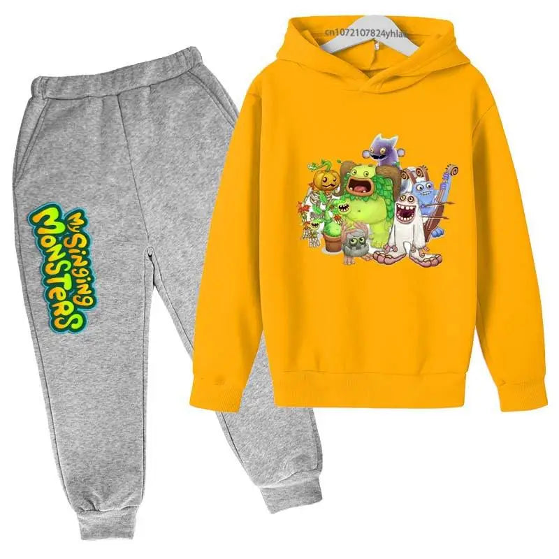 My Singing Monsters Kids Spring Autumn Cute Casual Hoodie+Pants in USA