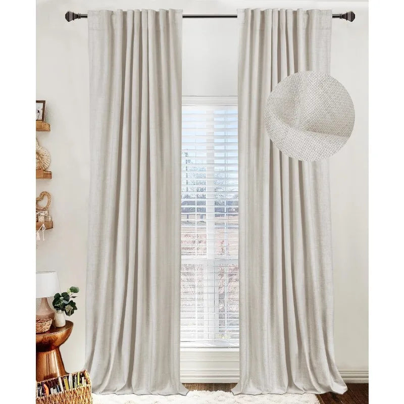 Blackout Shield Linen Blackout Curtains Bedroom in USA