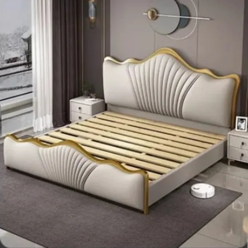 Queen Double Bed Modern Frame Double Bed Boys Sleeping