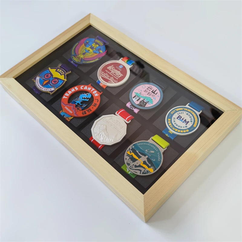 Solid Wood Frame，Marathon Medal Picture Frame, in USA.