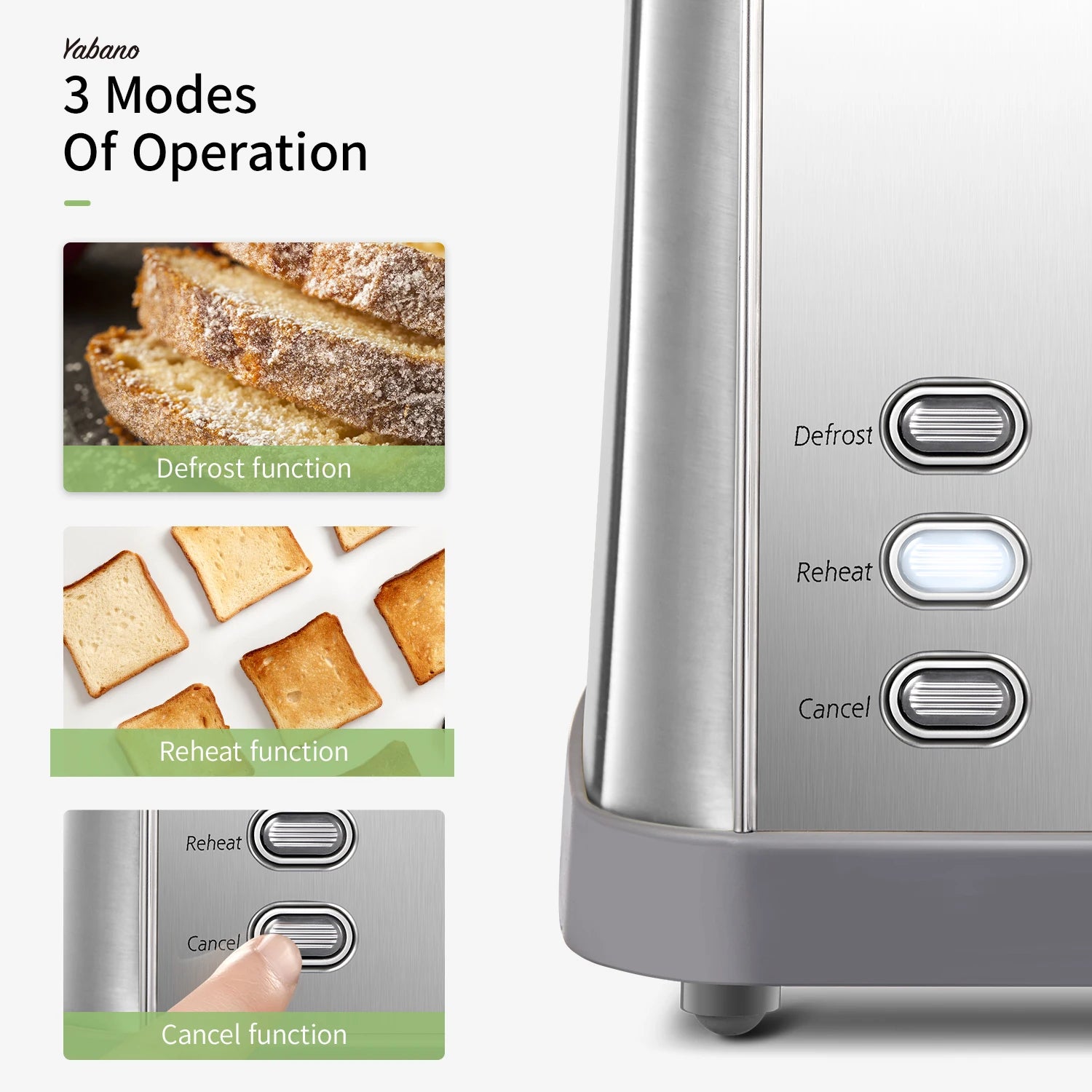 Toaster Slice, Extra Wide Slots, Stainless Steel High IN USA.