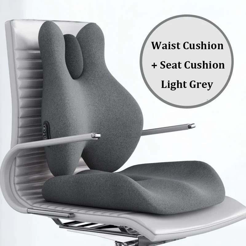 Memory Foam Electric Massage Waist Pad /Chair Cushion Set