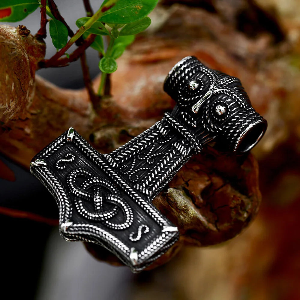 Steel Nordic Mjolnir Thor's Hammer Necklaces in USA