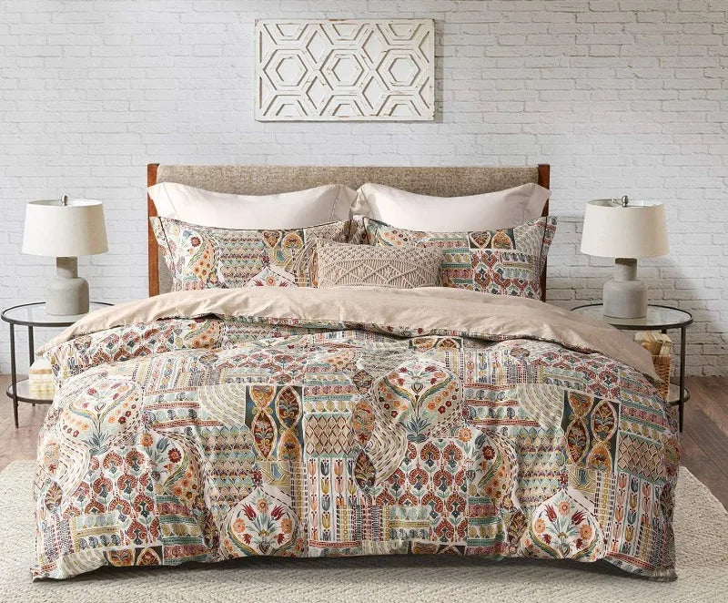 Duvet Cover, Thread Count Cotton Printed Luxury Floral Comforter