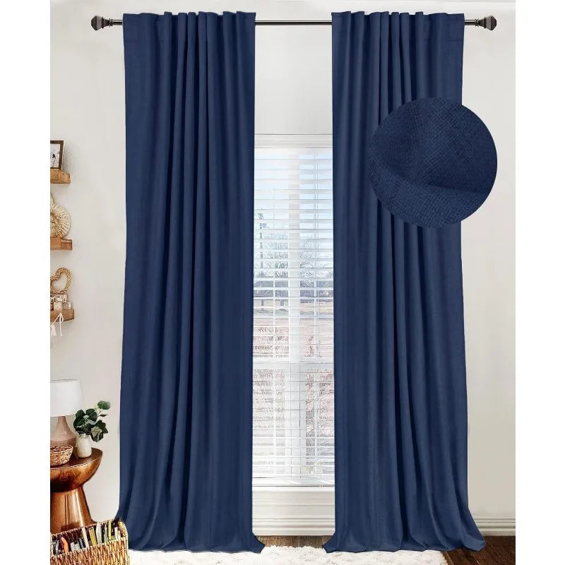 Blackout Shield Linen Blackout Curtains Bedroom in USA