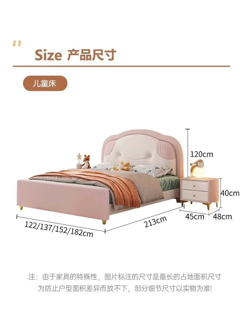 Double Bed Household Single Storage Double Bed Girl Bedroom