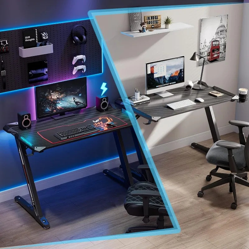 Shaped Home Office PC Computer Desks Gamer Tables IN USA.