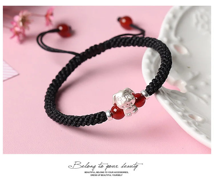 Sterling Silver Red Rope for Women and Men Korean Version in USA.