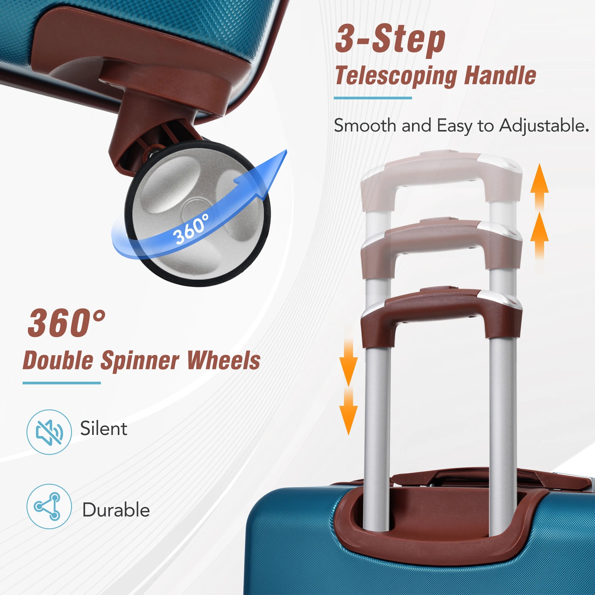 Expandable Lightweight Suitcase Spinner Wheels in USA