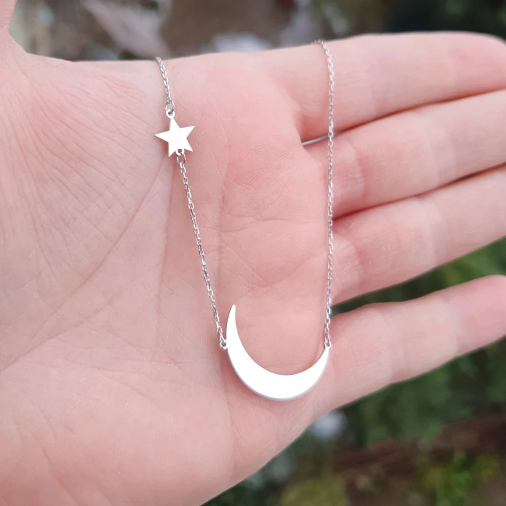 Moon Necklace Star Necklace Personalized Gift in USA