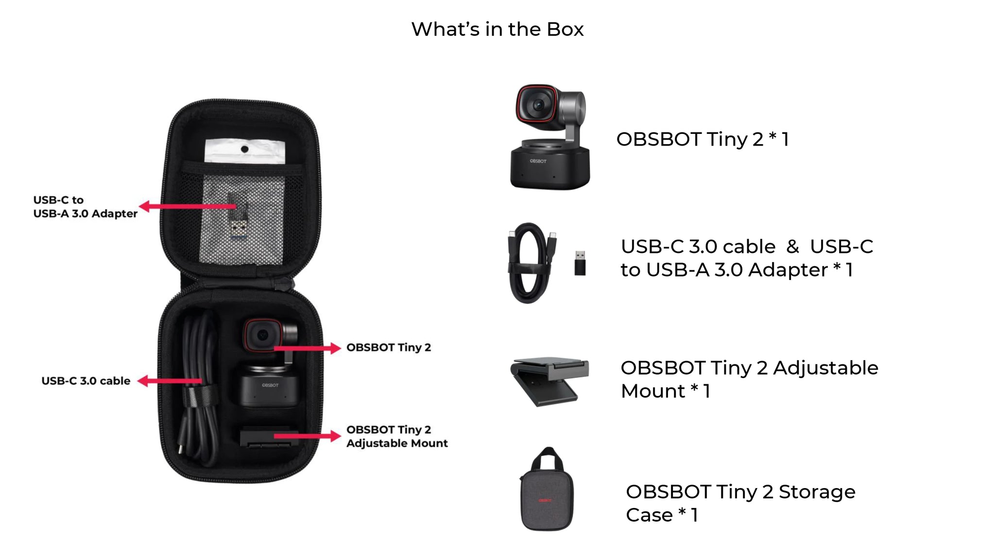 OBSBOT Tiny 2 4k Meet 4K PTZ Webcam AI-Tracking Auto-Framing Gesture C