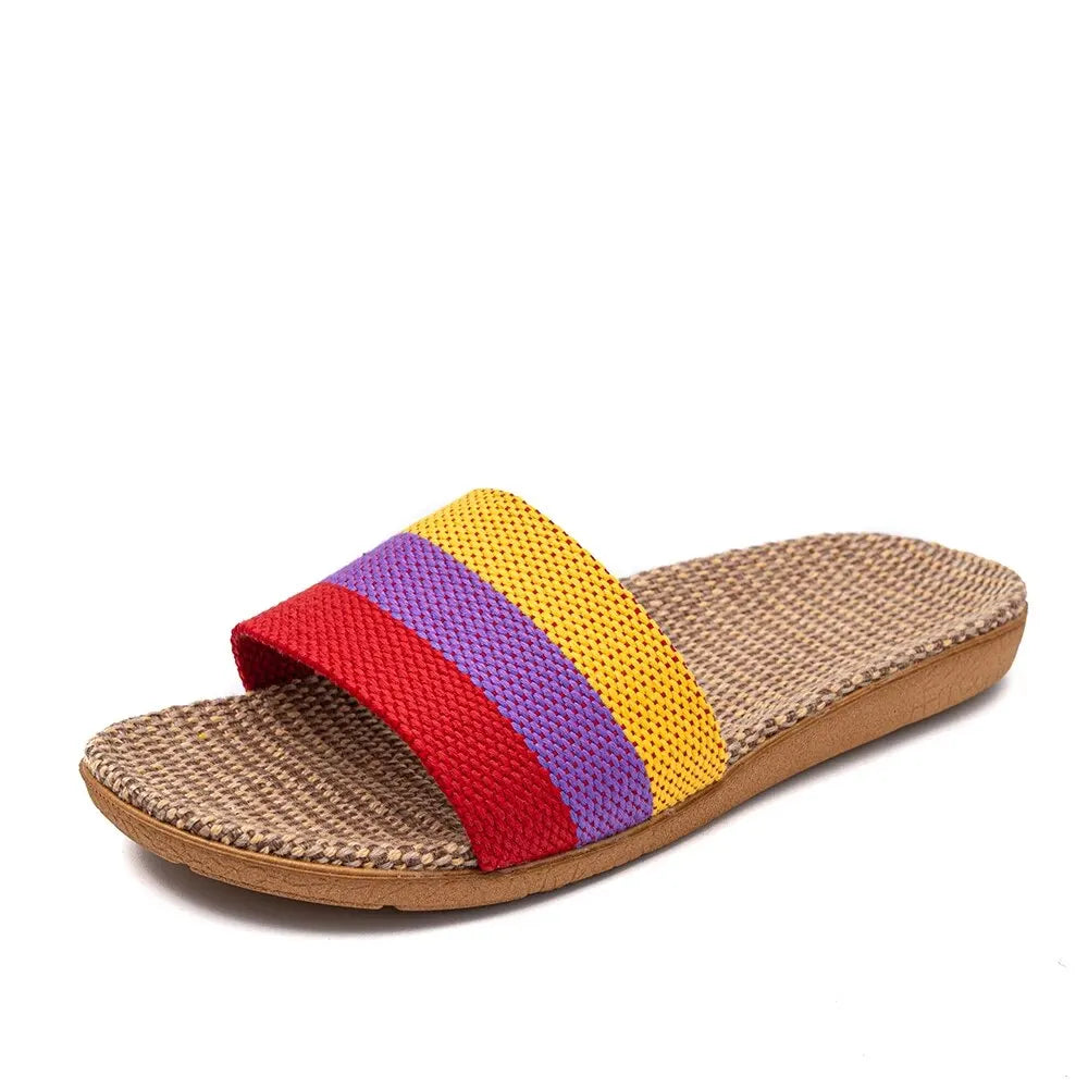 Summer Linen Women'S Slippers Flat Sandals Home in USA