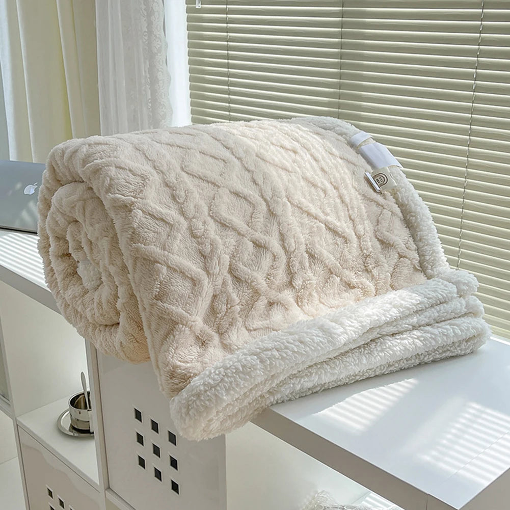 Thick Winter Warm Blanket Bed Artificial Lamb Cashmere in USA