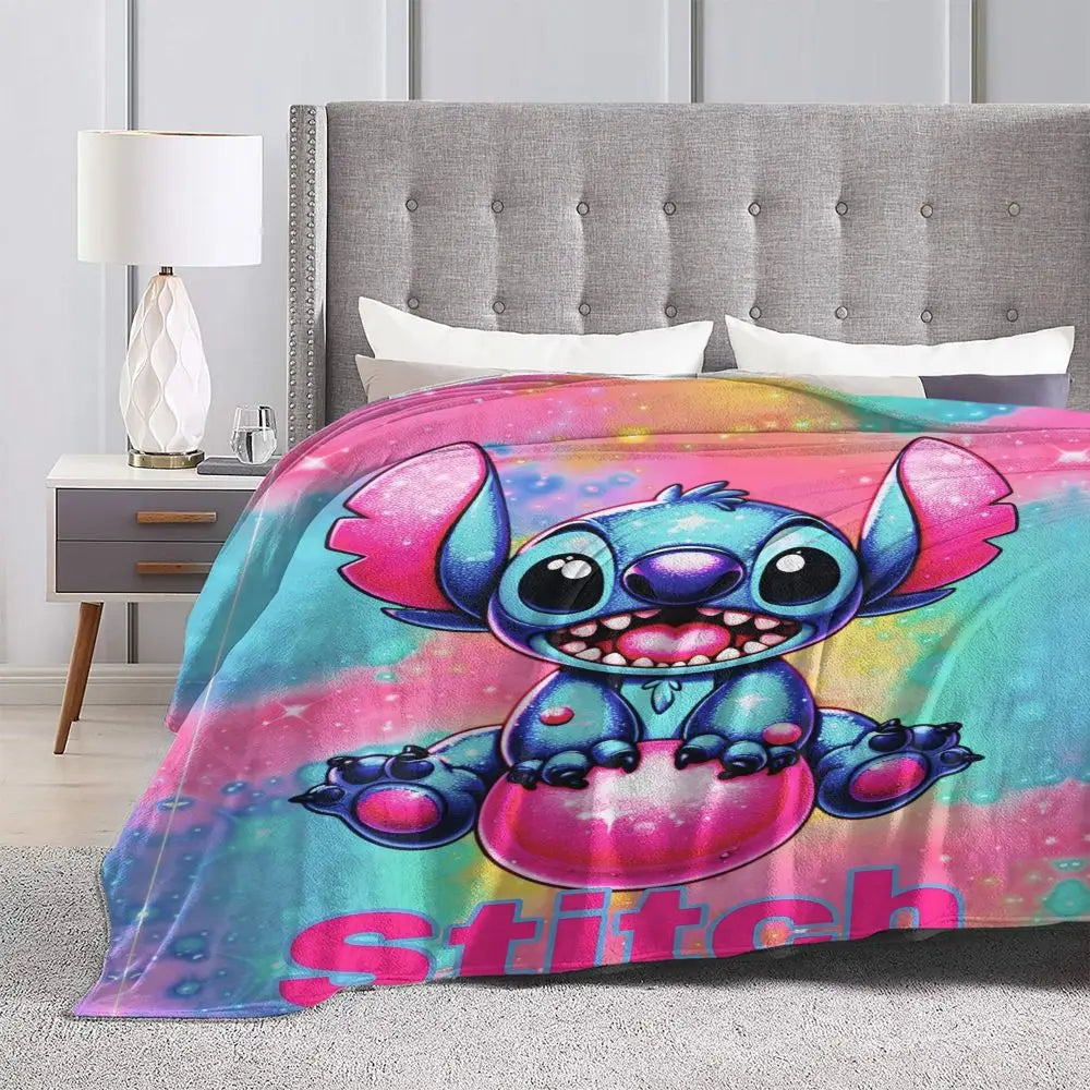 Cartoon Cute Stich 3D Printing Blanket Quality Warm in USA.