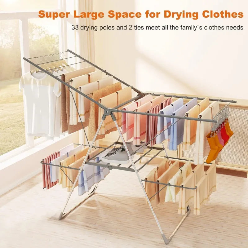 Clothes Drying Rack Foldable, Large Laundry Drying IN USA.