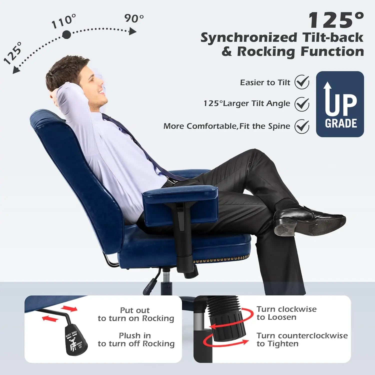 YAMASORO Ergonomic Executive Office Chair with Height-Adjustable in USA.