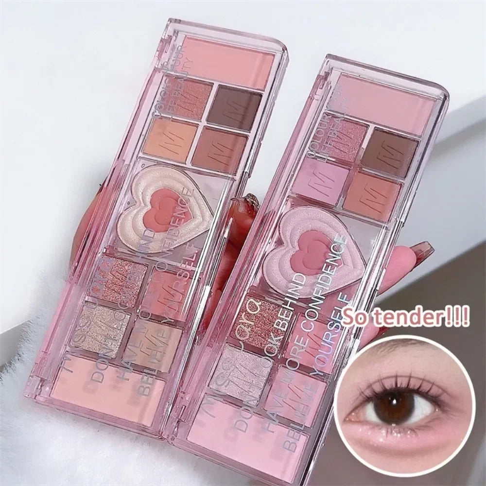 Love Heart Pink Eyeshadow Palette Natural Cool Tone in USA