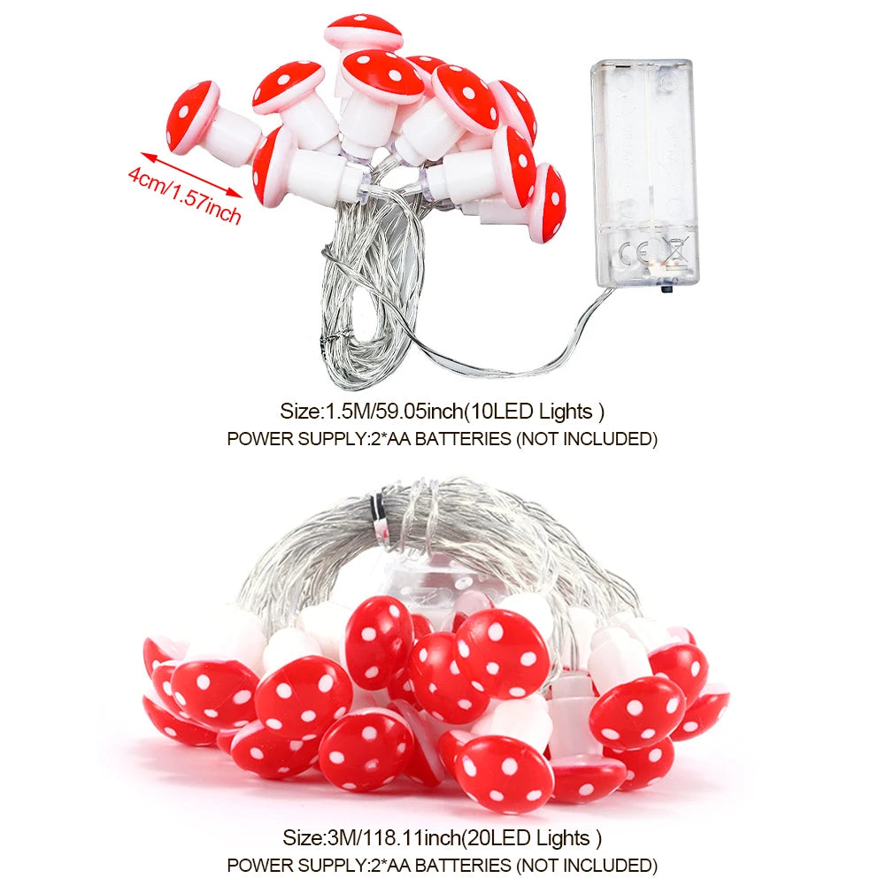 Leds Mushroom LED Fairy Lights USB/Battery String Light in USA