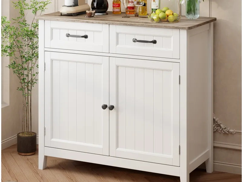 Kitchen Sideboard Buffet Cabinet, Large Kitchen Storage IN USA.