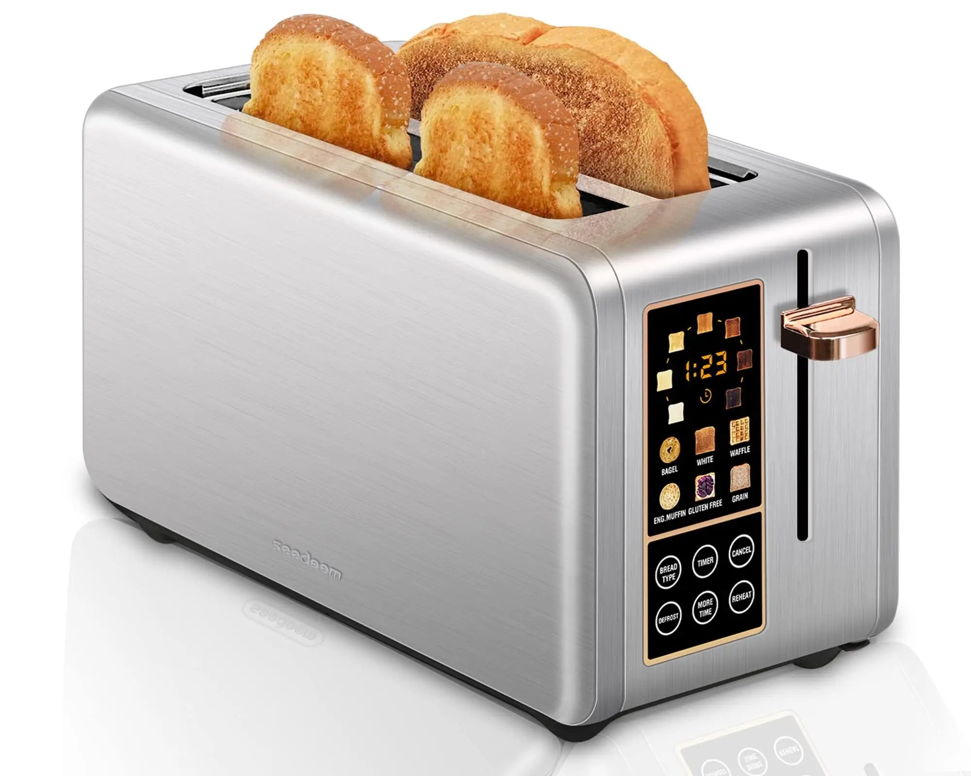 Toaster Slice,Long Slot Toaster LCD Display Touch ButtonS IN USA.