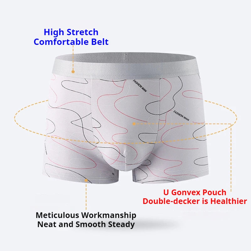 Men's Sexy Underwear Boxer Shorts Milk Silk Soft in USA