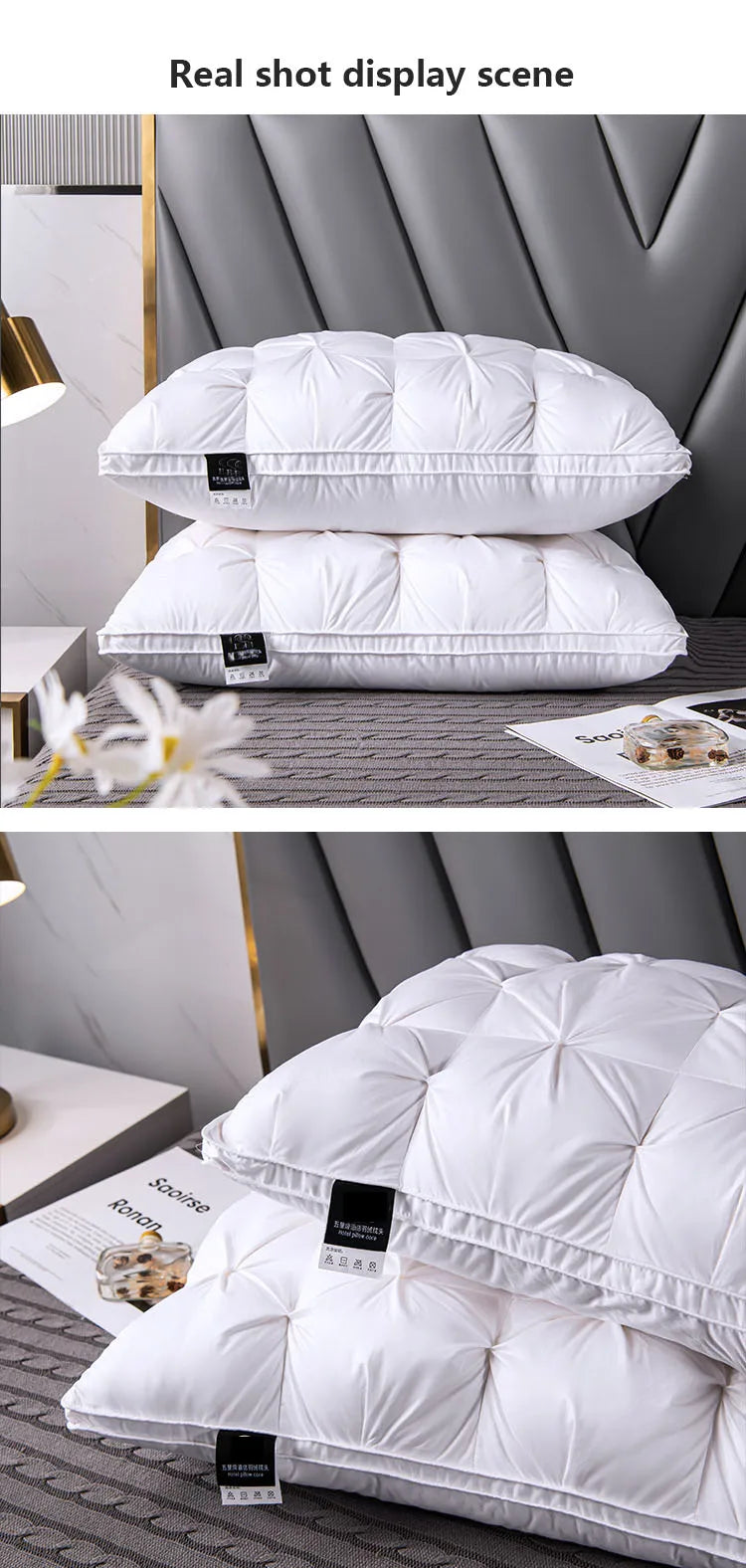 hotel pillow High-end down comfortable pillow in USA