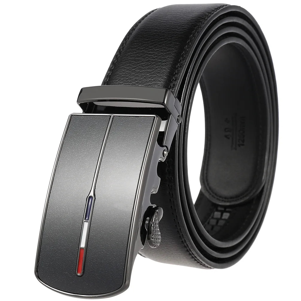 Men's Leather Belts Fashion Buckle Cowskin Male Belts in USA