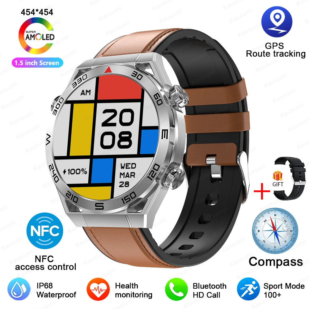 GPS Tracker Smartwatch Men NFC Bluetooth Call IN USA.