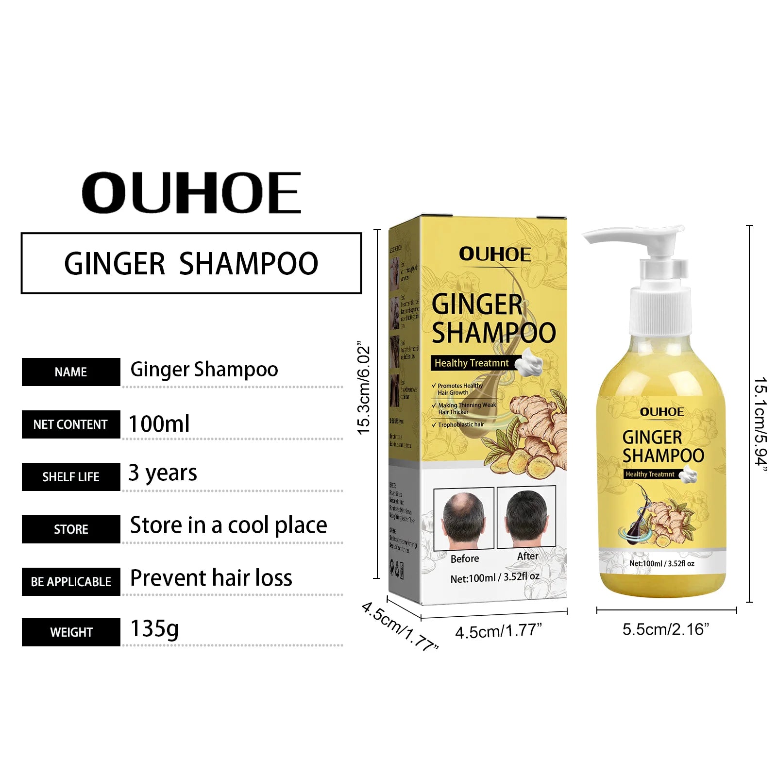 Ginger Shampoo Stable Promotes Healthy Hair Growth in USA