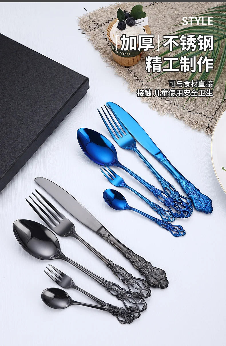 Stainless Steel Flatware Tableware Multi-Color Knife in USA.