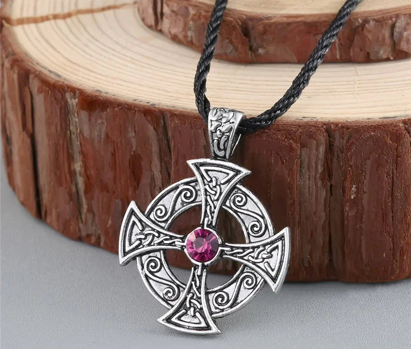 Viking Valknut Pendant Men's Necklace Women Round Pagan in USA