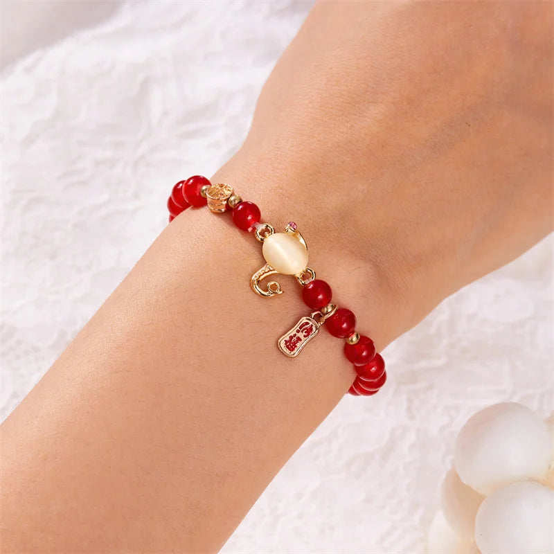 Snake Year Luck Bracelet Women Blessing Amulet in USA